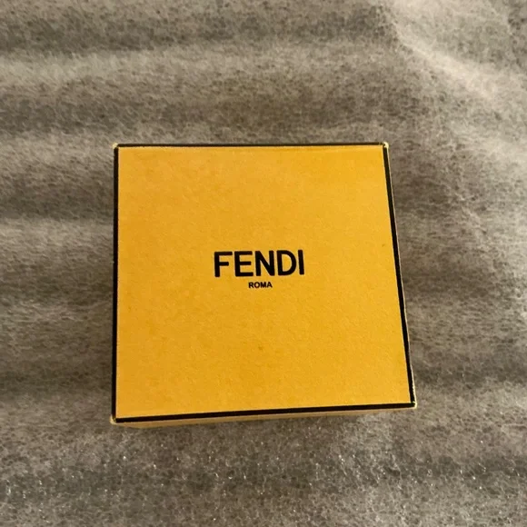 Preloved FENDI Pierced Petite Silver Earrings w/Crystals - Picture 12 of 12